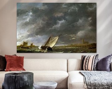 Aelbert Cuyp, La Maes près de Dordrecht dans une tempête sur Atelier Liesjes