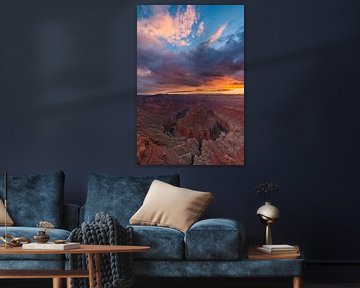 Zonsondergang bij Tatahatso Point, Arizona van Henk Meijer Photography
