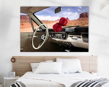 interieur van een 1964 Ford Mustang in de Grand Canyon, USA van Ruurd Dankloff
