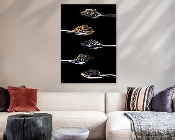 fünf verschiedene Arten von Kaviar von Ruurd Dankloff
