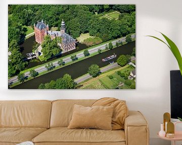 Aerial view of castle Nyenrode in Breukelen