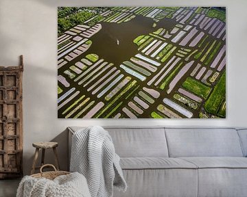 Luchtfoto van Oosterdel eilanden bij Broek op Langedijk