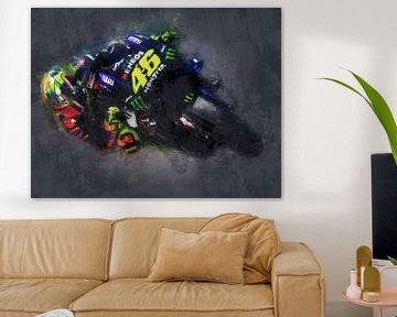 Valentino Rossi (oil paint) 3 van 3 van Bert Hooijer