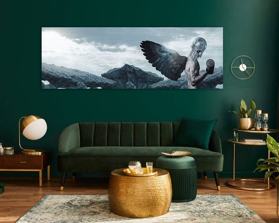 Voorbeeld van het werk in een kamer