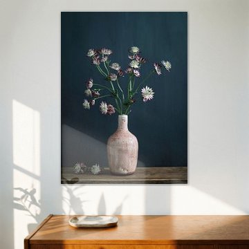Nature morte avec le nœud d'Astrantia Zeeuws sur Karin Bazuin