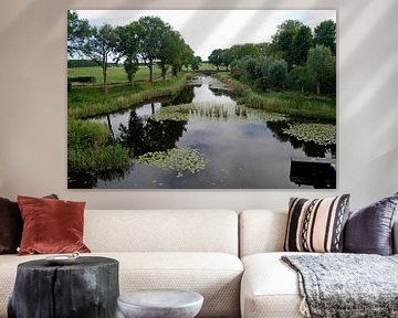 Hollands landschap ( waterlinie) weerspiegeling van wil spijker