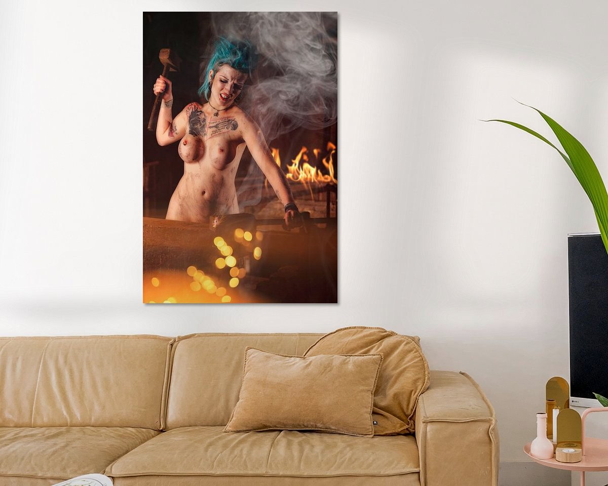 Voorbeeld van het werk in een kamer