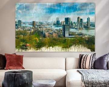 Rotterdams gemalte Skyline