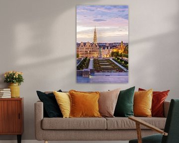 Mont des Arts in Brussels in the evening by Werner Dieterich