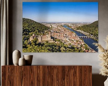 Luftbild  Heidelberg mit dem Schloss von Werner Dieterich