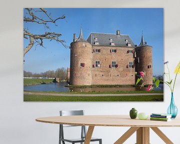 castle Ammersoyen in Dutch landscape by Ivonne Wierink