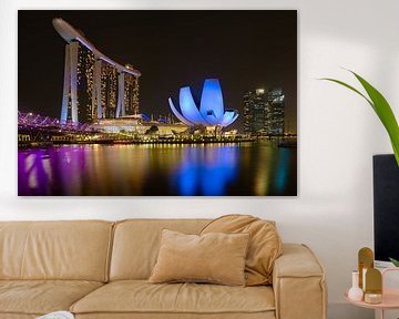 Singapore Marina Bay Sands at Night by Keith Wilson Photography