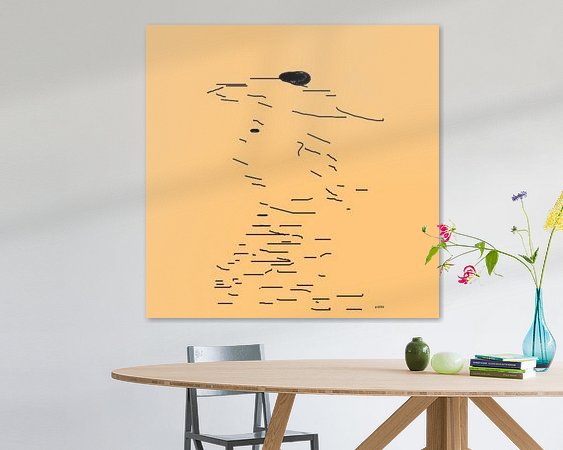 Voorbeeld van het werk in een kamer