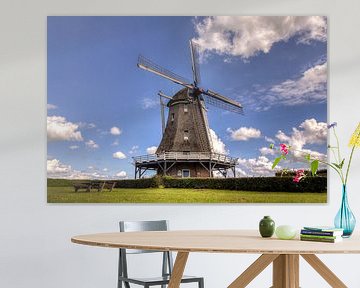 Windmolen D'Olde Zwarver in Kampen van Erik Wilderdijk