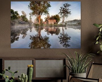 Lever de soleil dans le rustique Dwarsgracht sur Frans Lemmens