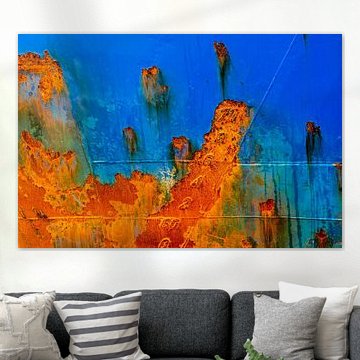 Rumpf in Blau und Rostbraun von Frans Blok - Fotos, Kunst und weitere Wanddekoration