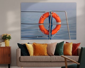Lifebuoy on sailboat by Stefania van Lieshout