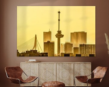 Rotterdam, Skyline bij zonsopkomst van Frans Lemmens