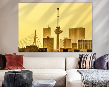Rotterdam, Skyline mit Euromast und Erasmus-Brücke von Frans Lemmens