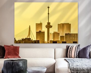 Rotterdam, Skyline bij zonsopkomst van Frans Lemmens