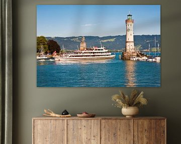 Haven in Lindau aan het Bodenmeer van Werner Dieterich