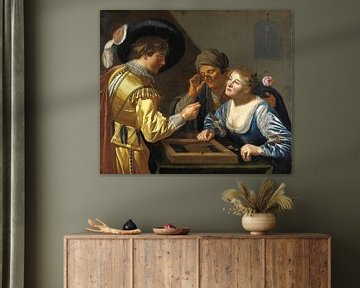 Jan van Bijlert circle, BACKGAMMON SPELERS