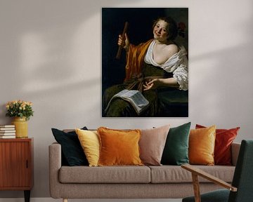 Jan van Bijlert, Junge Frau mit einer Flöte - 1630 von Atelier Liesjes