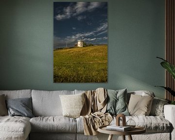 Le phare de la ville frisonne de Workum dans la lumière du soir sur Harrie Muis