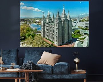 De Salt Lake Tempel in Salt Lake City, Utah, USA van Lars-Olof Nilsson