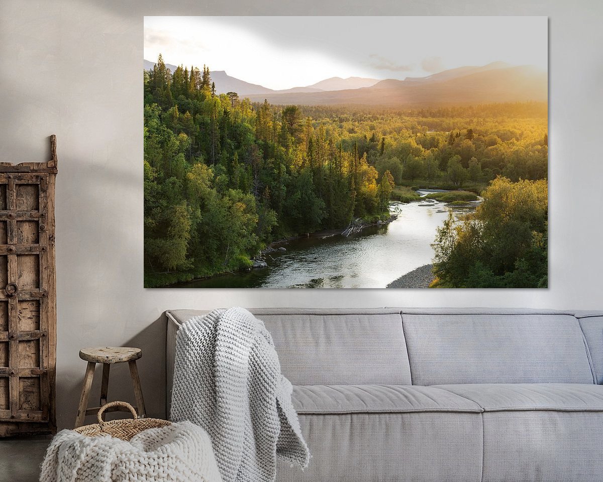 Voorbeeld van het werk in een kamer