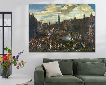 Ommegang op de Meir in Antwerpen - 1600s van Atelier Liesjes