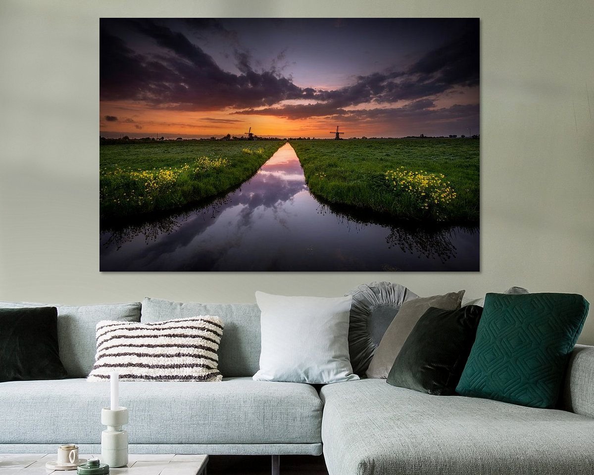 Voorbeeld van het werk in een kamer