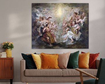 Engelen maken muziek, Peter Paul Rubens - 1627 van Atelier Liesjes