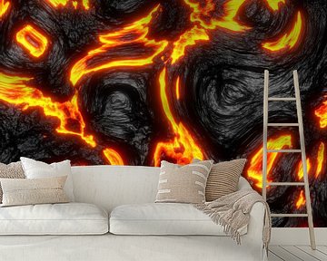 Kunstmatige, digitale lava en magma van Jörg Hausmann