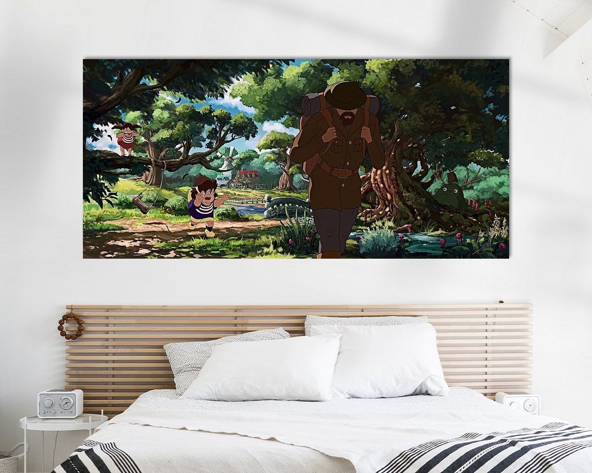 Voorbeeld van het werk in een kamer