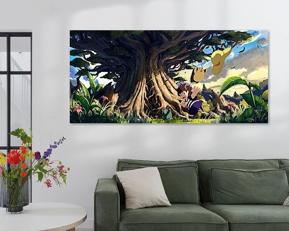 Voorbeeld van het werk in een kamer