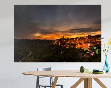 Sonnenuntergang bei Pitigliano - Toskana von Damien Franscoise