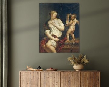 Peter Paul Rubens, Venus en Cupido - 1611 van Atelier Liesjes