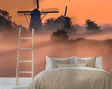 Zonsopkomst, Ten Boer, Groningen, Nederland van Henk Meijer Photography