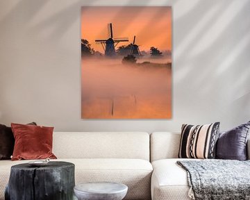 Sonnenaufgang, Ten Boer, Groningen, Niederlande