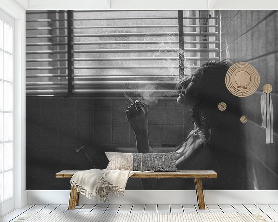 Voorbeeld van het werk in een kamer