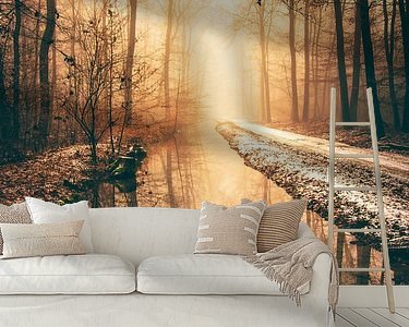 Voorbeeld van het werk in een kamer