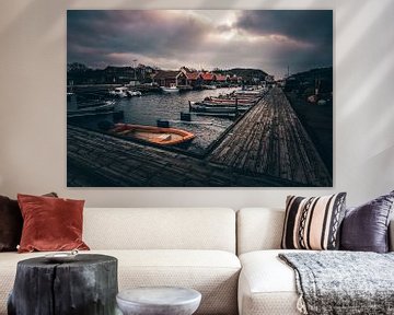 Kleine vissershaven in Zweden van Fotos by Jan Wehnert
