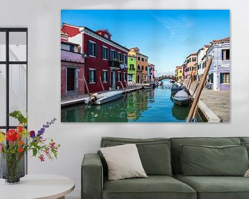 Kleurrijke gebouwen op het eiland Burano bij Venetië