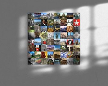 Alles aus Maastricht - Collage aus typischen Bildern der Stadt und der Geschichte von Roger VDB