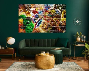 Collection de graffitis muraux LEGO Marvel 1 sur Bert Hooijer