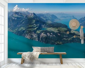 Panorama Vierwaldstättersee vom Fronalpstock von Peter Moerman