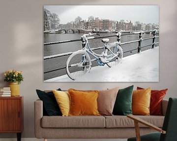 Snowy Amsterdam on the Amstel by Eye on You