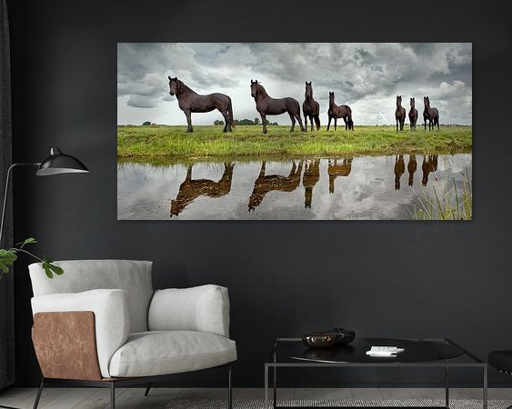 Voorbeeld van het werk in een kamer