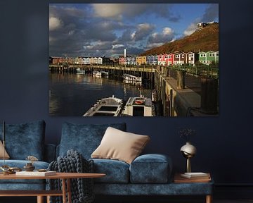 Helgoland met zijn kleurrijke kreeftenstandaards van cuhle-fotos